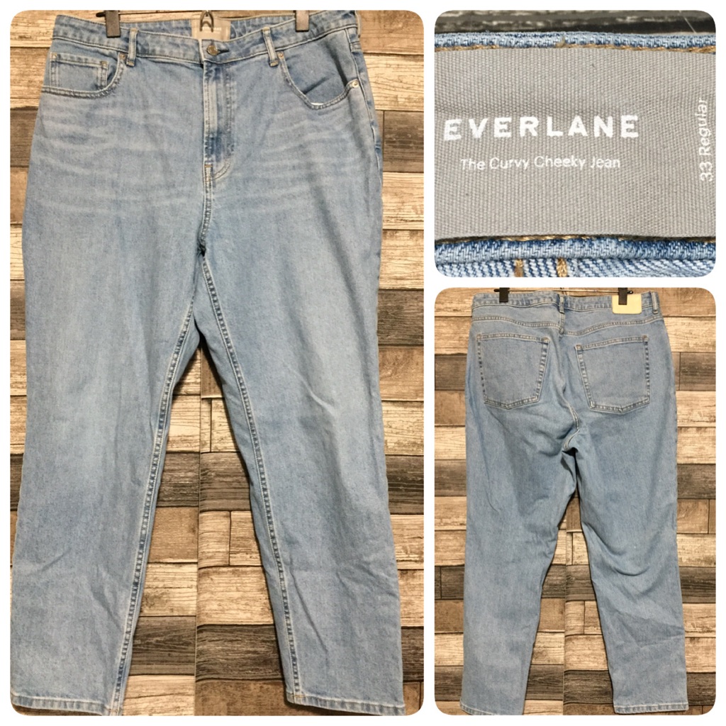 Everlane The Curvy Cheeky Jean Women’s 33 Blue (Inseam 27) Stretch